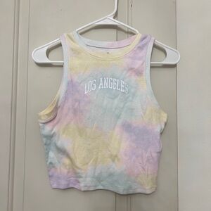 Hollister tie dye Los Angeles cropped tank
